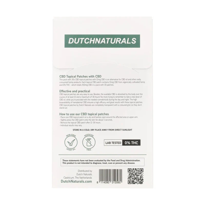 CBD Topical Patches - 30 x 15 mg